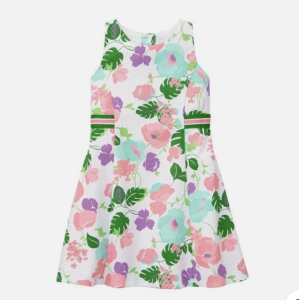 Janie and Jack Pink and Green Floral Dress